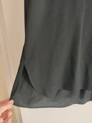 Camisa manga larga negra mujer