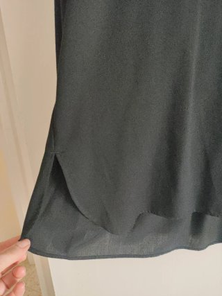 Camisa manga larga negra mujer