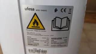 Deshumidificador Ufesa DH5010 (10L/día)
