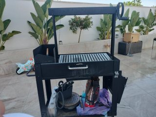 Asador IMOR Negro Metal