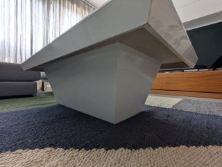 Mesa baja de comedor blanca