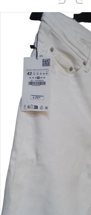 Jeans bianchi skinny fit veste Zara