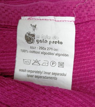 Colcha Rosa Algodón 100% 250x270cm