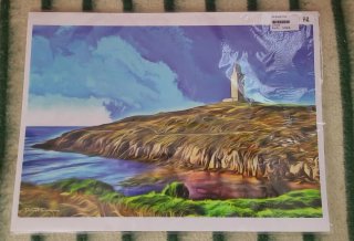 Lámina de pintura Torre de Hércules.