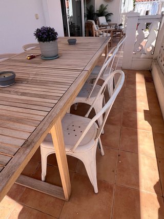 Mesa de jardín con 6 sillas