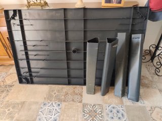 Mesa de jardín gris de plástico versión elegance