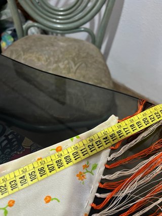 Mantoncillo Flamenco Beige y Naranja