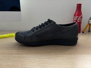 Pitillos Zapatos Cuero Cordones Gris Nuevos
