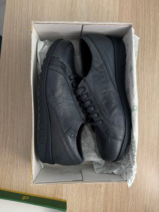 Pitillos Zapatos Cuero Cordones Gris Nuevos
