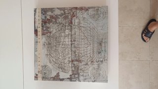Cuadro decorativo mapa antiguo 50x50