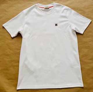 Camiseta L Hombre Blanca Hermes