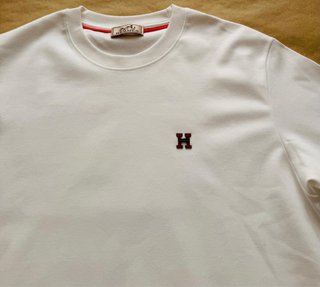 Camiseta L Hombre Blanca Hermes
