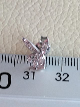 Pendientes oro blanco unisex nuevos