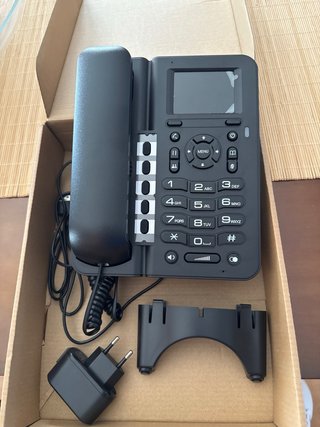 Teléfono fijo inalámbrico negro