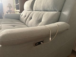 Divano relax elettrico con USB verde chiaro