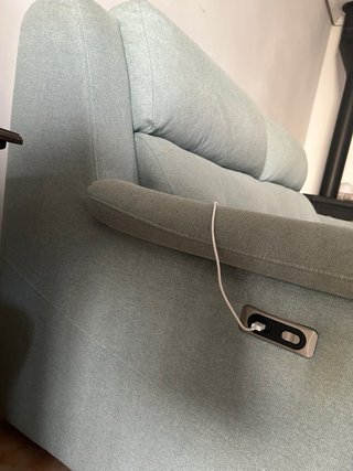 Divano relax elettrico con USB verde chiaro