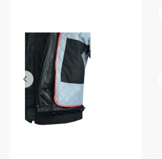 Chaqueta de motorista negra y roja. Talla 4xl.