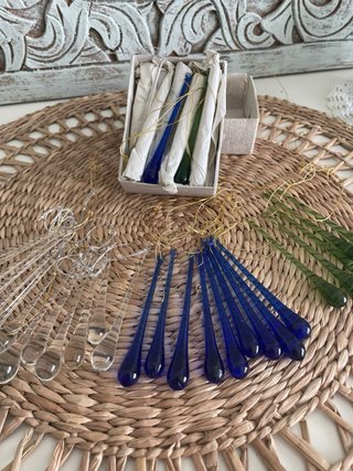 Lágrimas Cristal Soplado-Estilo Murano