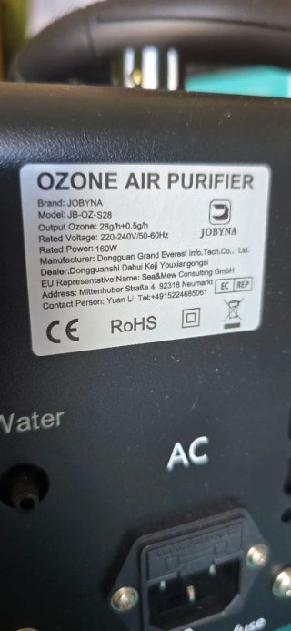 Purificador de aire JOBYNA azul y amarillo