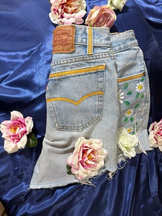 Levis Jeans Shorts vaqueros flores