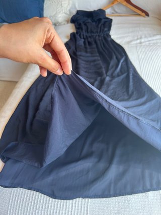 Vestido Massimo Dutti largo azul marino