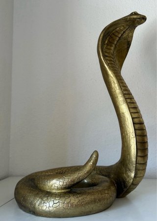 Serpiente joyero decorativa dorada