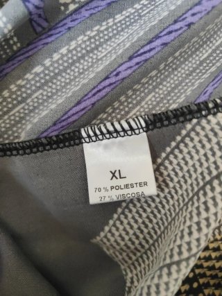 Jersey ancho manga 3/4 estampado geométrico