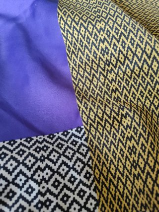 Jersey ancho manga 3/4 estampado geométrico