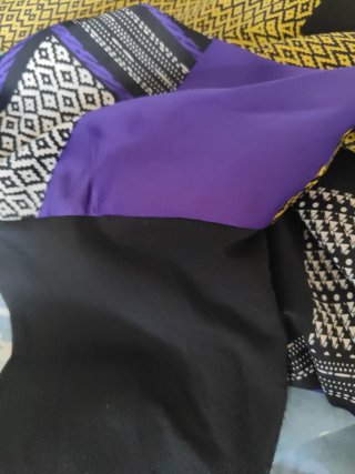 Jersey ancho manga 3/4 estampado geométrico