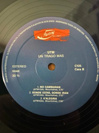 Vinilo U.T.M. - Un Trago Más