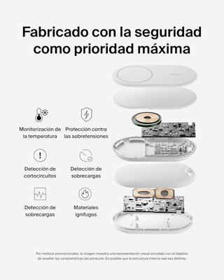 Caricatore wireless rapido Belkin con supporto pieghevole