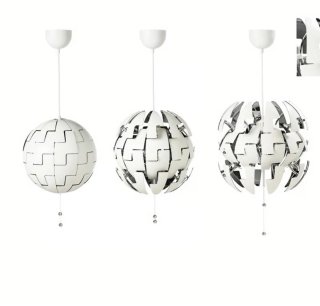 Lámpara colgante Ikea blanca