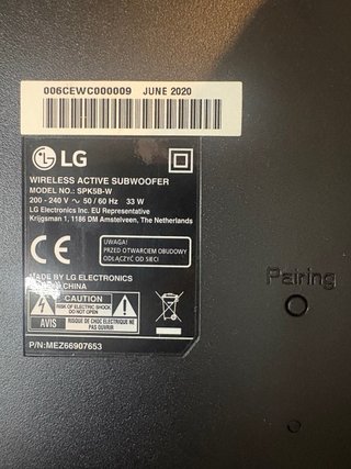 Subwoofer LG Negro