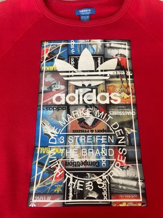 Sudadera Adidas Roja con Logo Trefoil