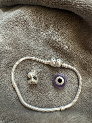 Pulsera Pandora Unicornio y Charm Morado +3 Charms