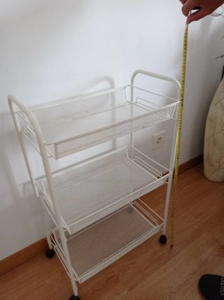 Carrito auxiliar 3 estantes blanco