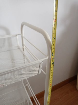 Carrito auxiliar 3 estantes blanco