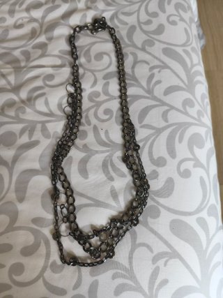 Cinturón cadena mujer gris marengo
