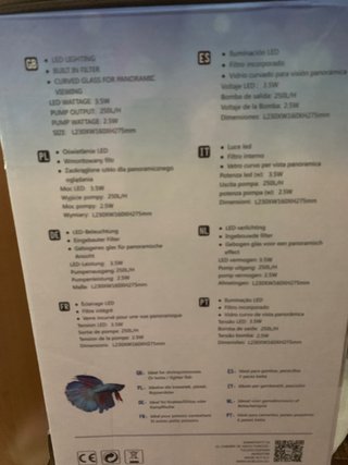 Pecera con depuradora y accesorios