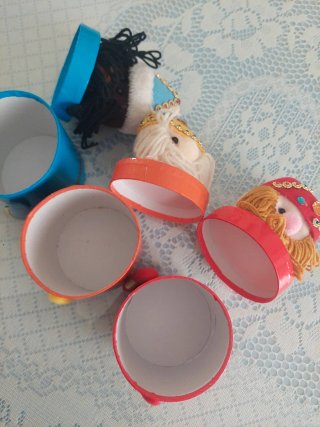 Vasos de cartón decorados Reyes Magos