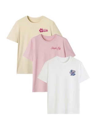 Lote 3 Camisetas Estampadas Talla Única