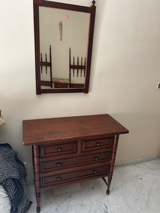 Dormitorio completo 2 camas madera y mármol