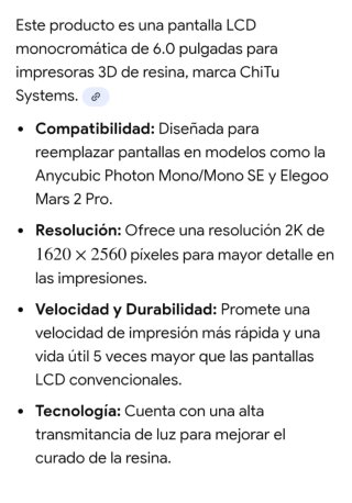 Pantalla LCD Mono 6.0 Chitu Systems