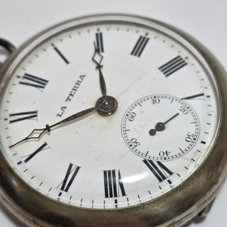 Antico Orologio da Tasca - LA TERRA 51mm Ca. 1900