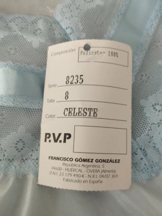 Camisón Pijama Lady Azul Talla Única