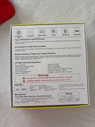 Tablet Infantil YESTEL Roja 8 Pulgadas