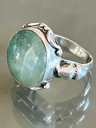Anello Argento Pietra Azzurra Grande