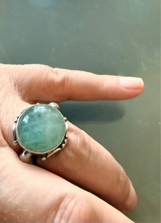 Anello Argento Pietra Azzurra Grande