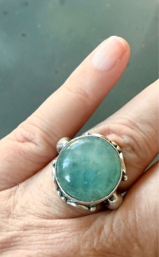 Anello Argento Pietra Azzurra Grande