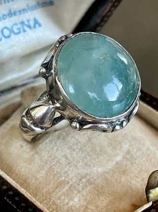 Anello Argento Pietra Azzurra Grande